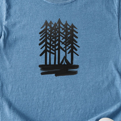 Tall Tree Painting Kids Cotton T-Shirt