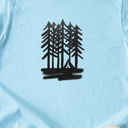Tall Tree Painting Kids Cotton T-Shirt