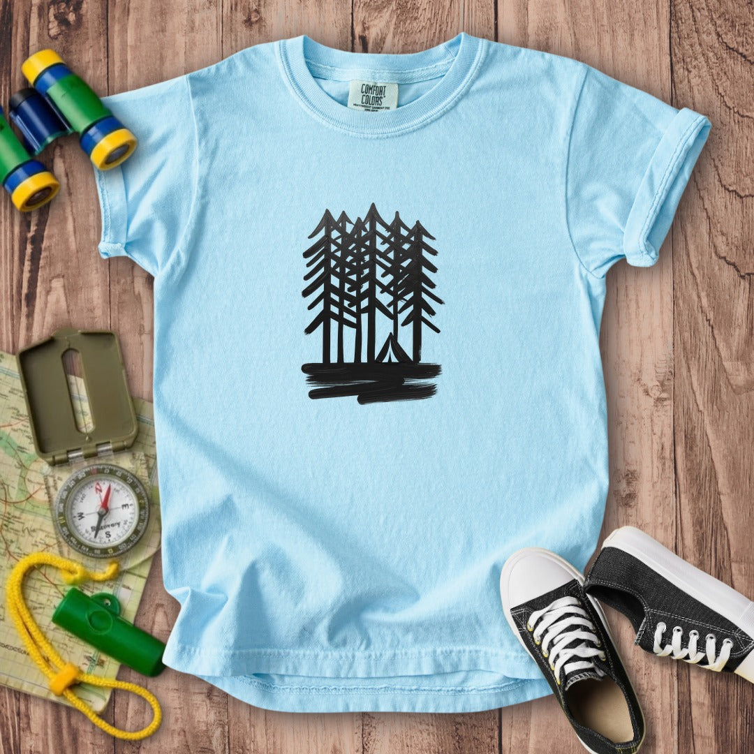 Tall Tree Painting Kids Cotton T-Shirt