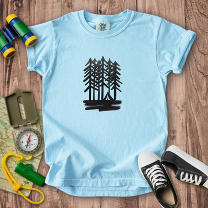 Tall Tree Painting Kids Cotton T-Shirt