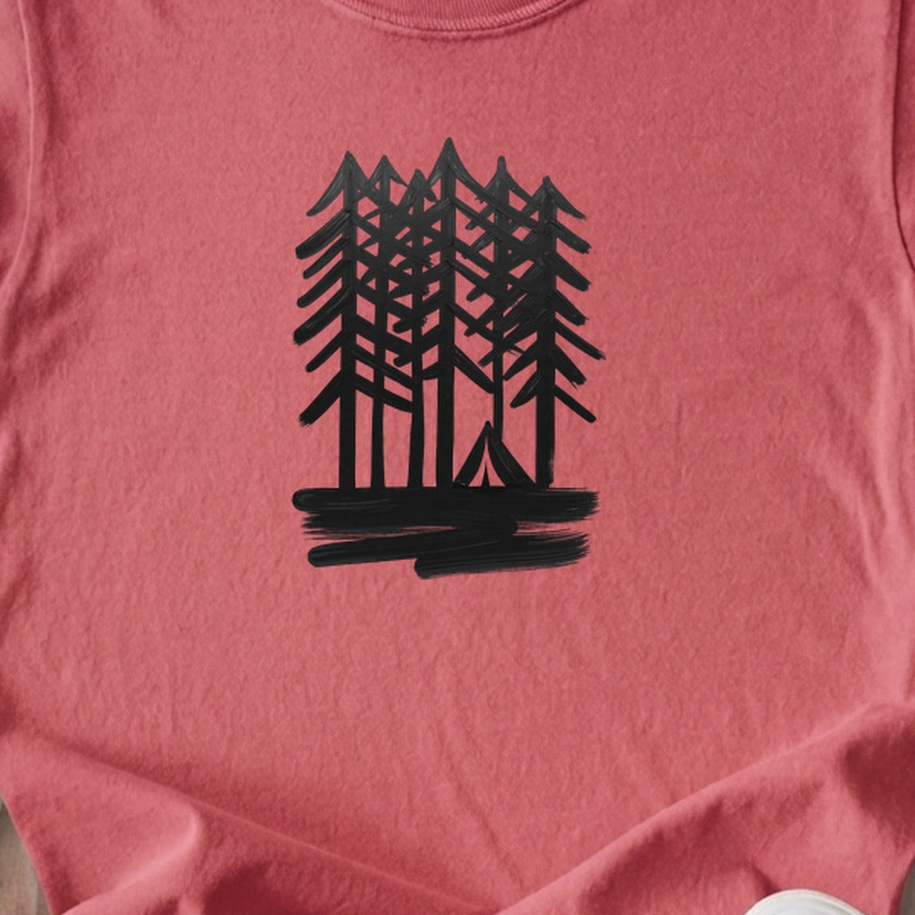Tall Tree Painting Kids Cotton T-Shirt