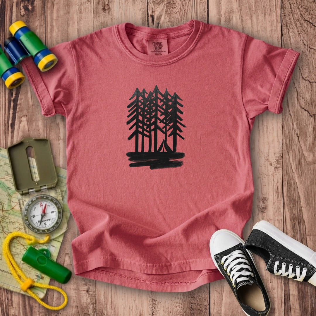 Tall Tree Painting Kids Cotton T-Shirt