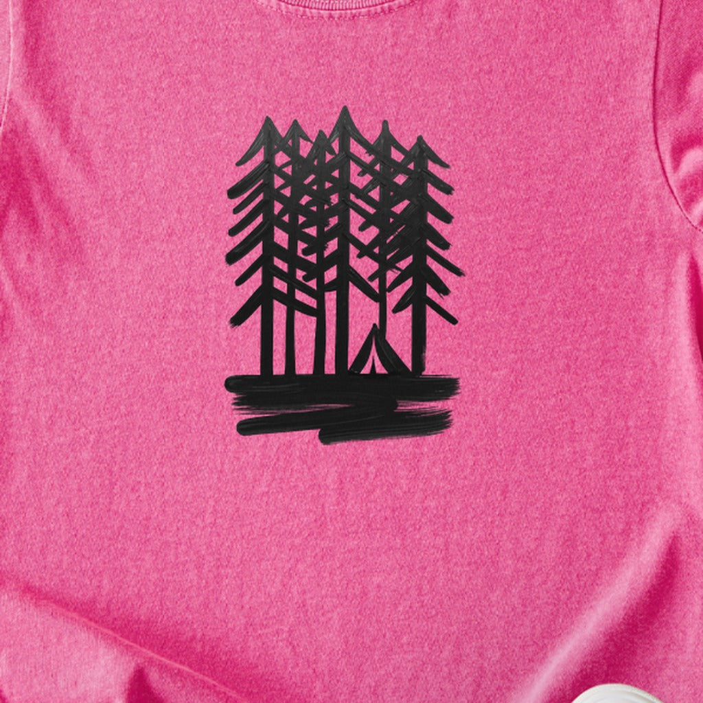 Tall Tree Painting Kids Cotton T-Shirt