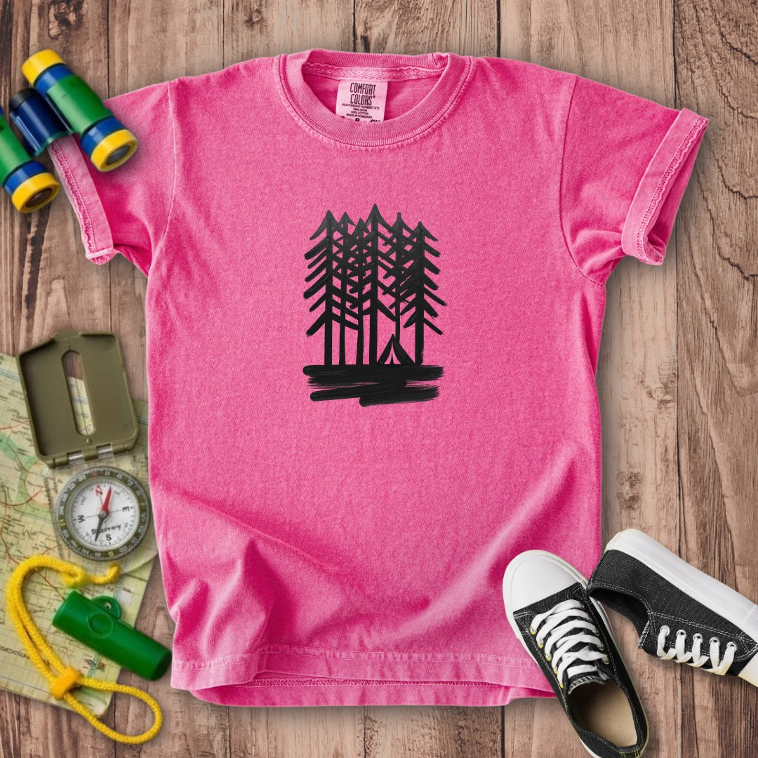 Tall Tree Painting Kids Cotton T-Shirt