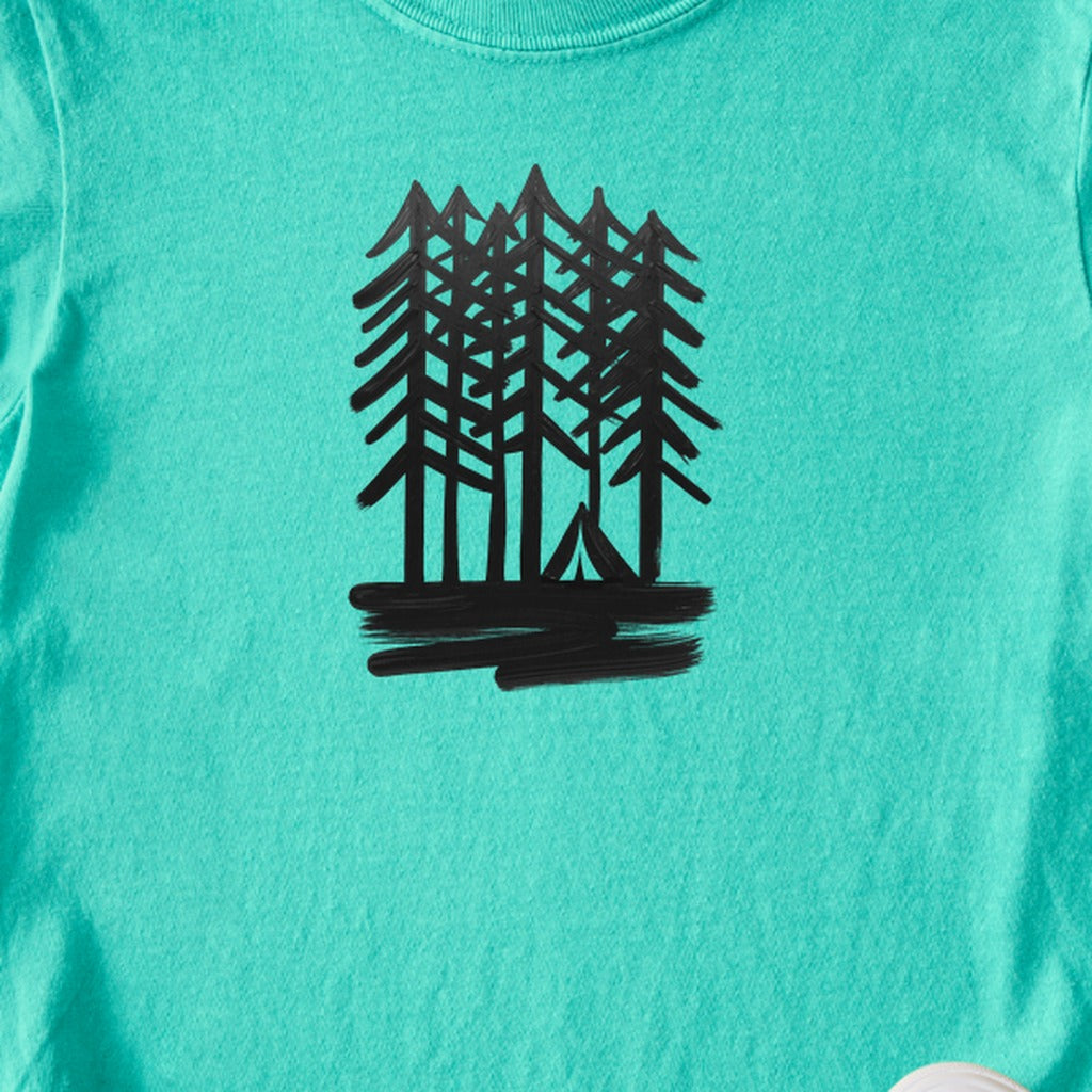 Tall Tree Painting Kids Cotton T-Shirt