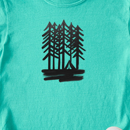 Tall Tree Painting Kids Cotton T-Shirt