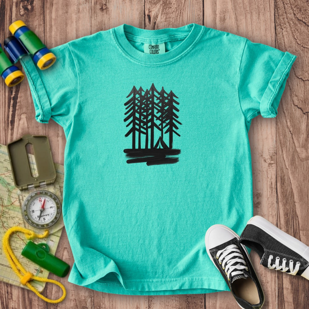 Tall Tree Painting Kids Cotton T-Shirt