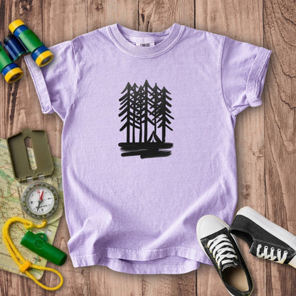Tall Tree Painting Kids Cotton T-Shirt