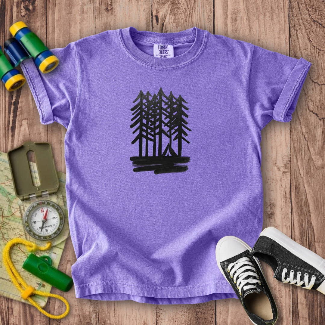 Tall Tree Painting Kids Cotton T-Shirt