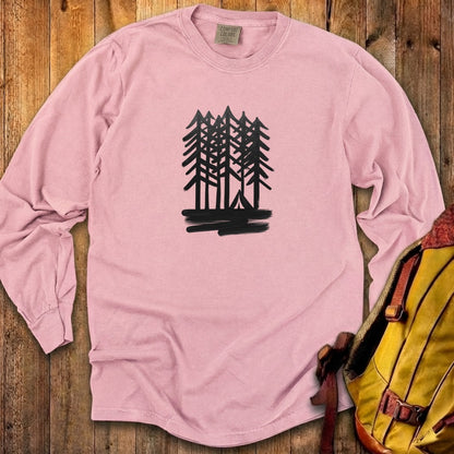 Tall Tree Painting Cotton Long Sleeve