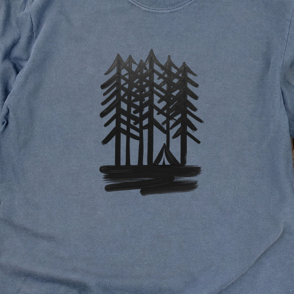 Tall Tree Painting Cotton Long Sleeve