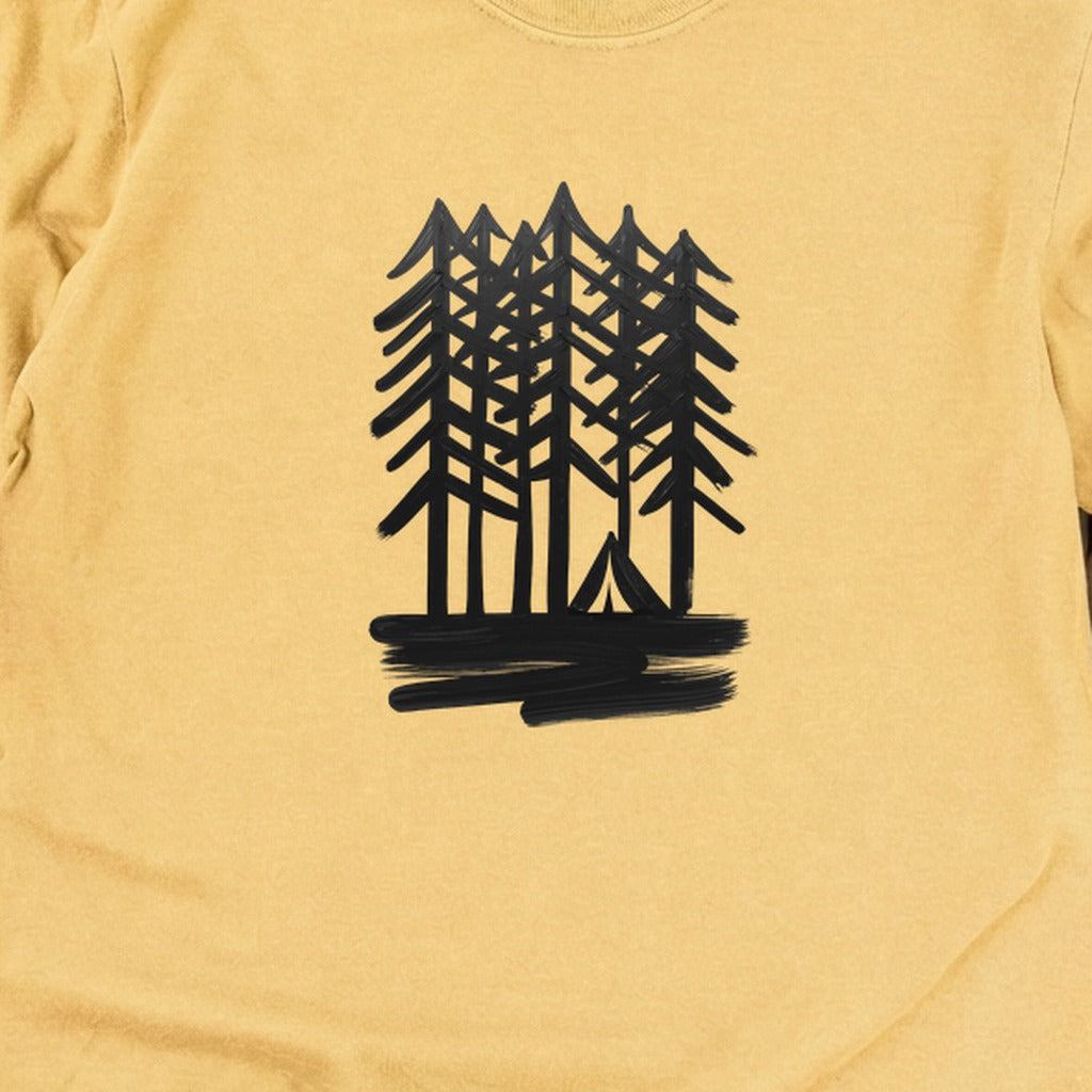 Tall Tree Painting Cotton Long Sleeve