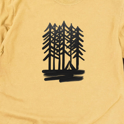 Tall Tree Painting Cotton Long Sleeve