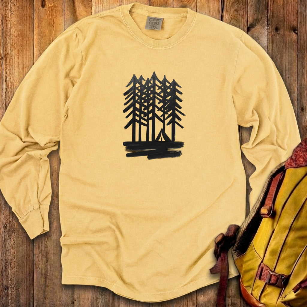 Tall Tree Painting Cotton Long Sleeve