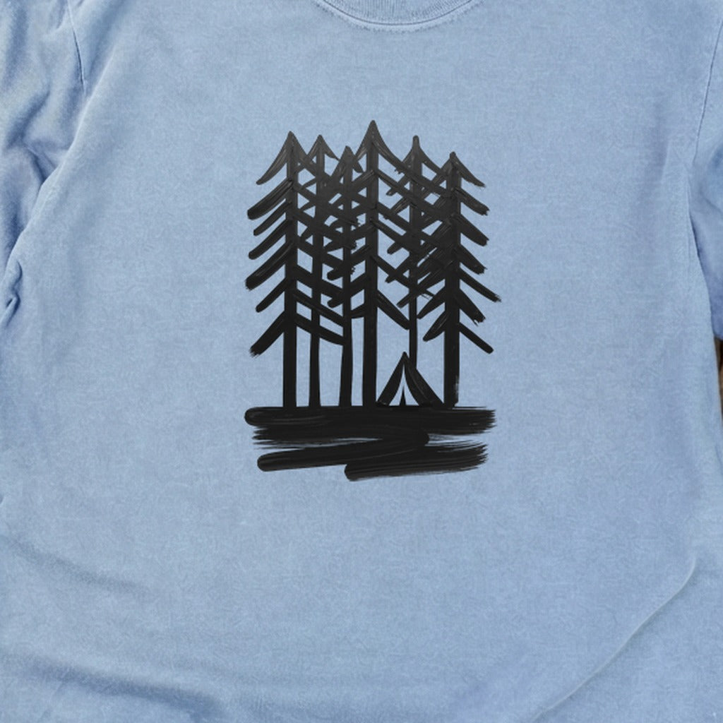 Tall Tree Painting Cotton Long Sleeve