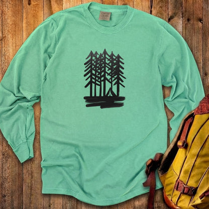 Tall Tree Painting Cotton Long Sleeve
