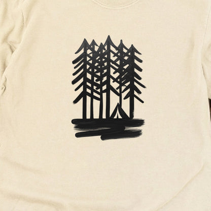 Tall Tree Painting Cotton Long Sleeve