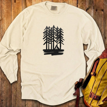 Tall Tree Painting Cotton Long Sleeve