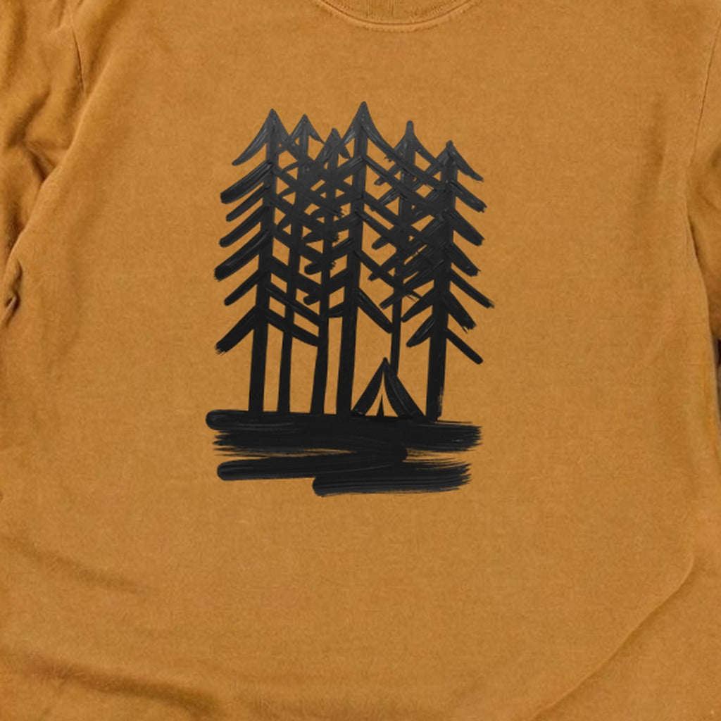 Tall Tree Painting Cotton Long Sleeve