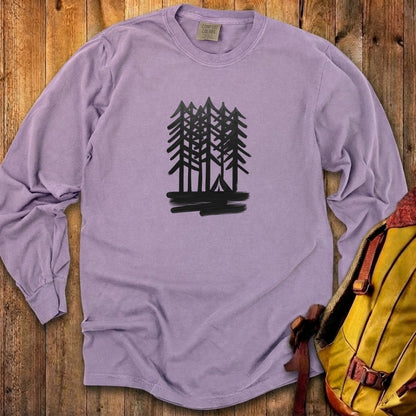 Tall Tree Painting Cotton Long Sleeve