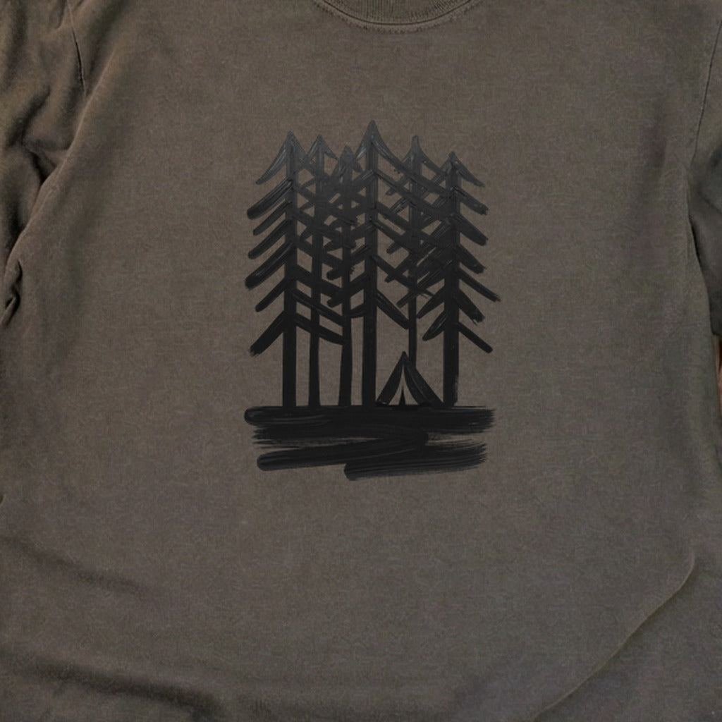Tall Tree Painting Cotton Long Sleeve