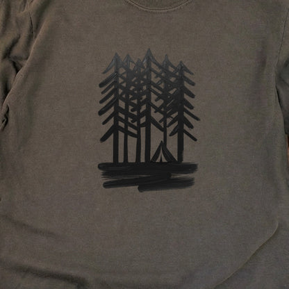 Tall Tree Painting Cotton Long Sleeve