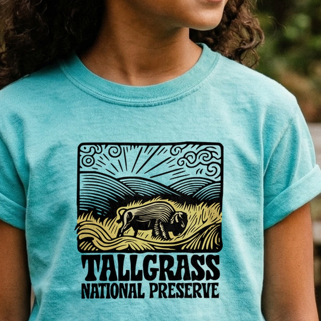 Tallgrass National Preserve Kids Cotton T-Shirt