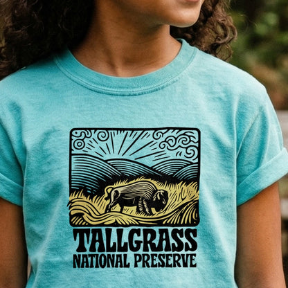 Tallgrass National Preserve Kids Cotton T-Shirt