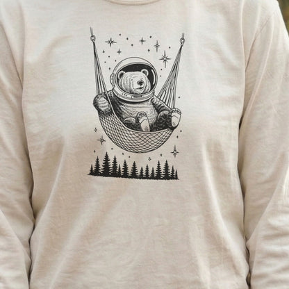 The Napstronaut Bear Cotton Long Sleeve