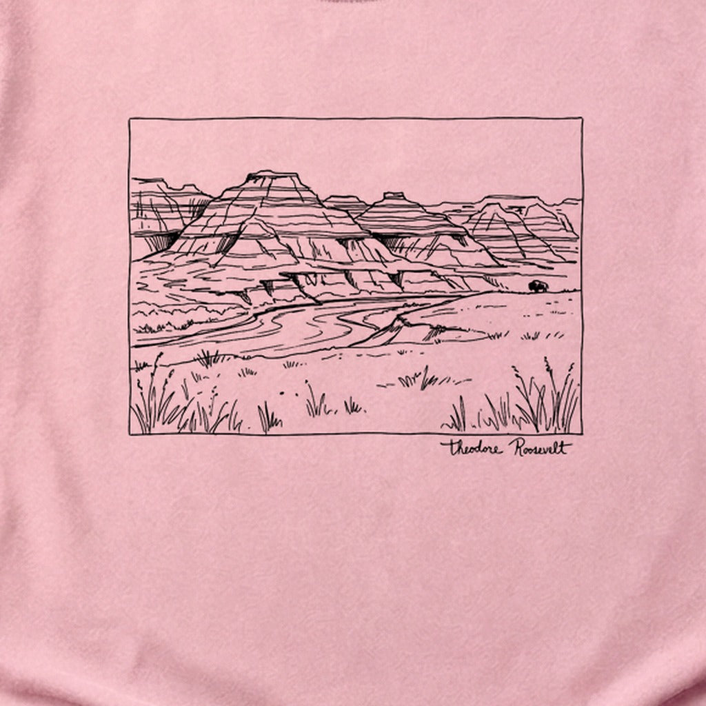Theodore Roosevelt Line Drawing Cotton T-Shirt