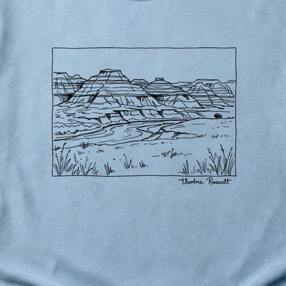 Theodore Roosevelt Line Drawing Cotton T-Shirt