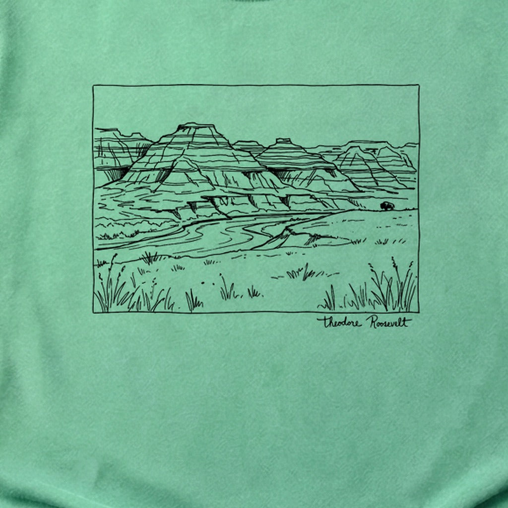 Theodore Roosevelt Line Drawing Cotton T-Shirt