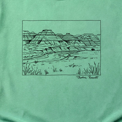 Theodore Roosevelt Line Drawing Cotton T-Shirt