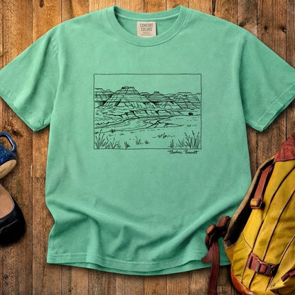 Theodore Roosevelt Line Drawing Cotton T-Shirt