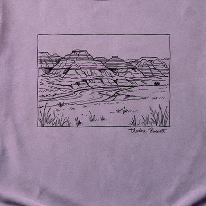 Theodore Roosevelt Line Drawing Cotton T-Shirt