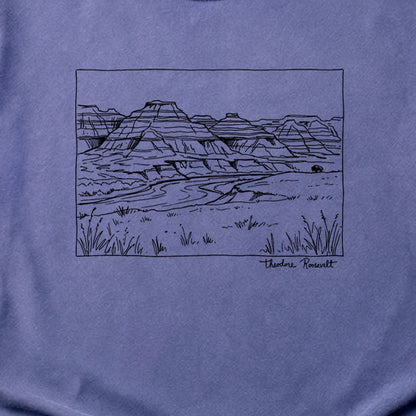 Theodore Roosevelt Line Drawing Cotton T-Shirt