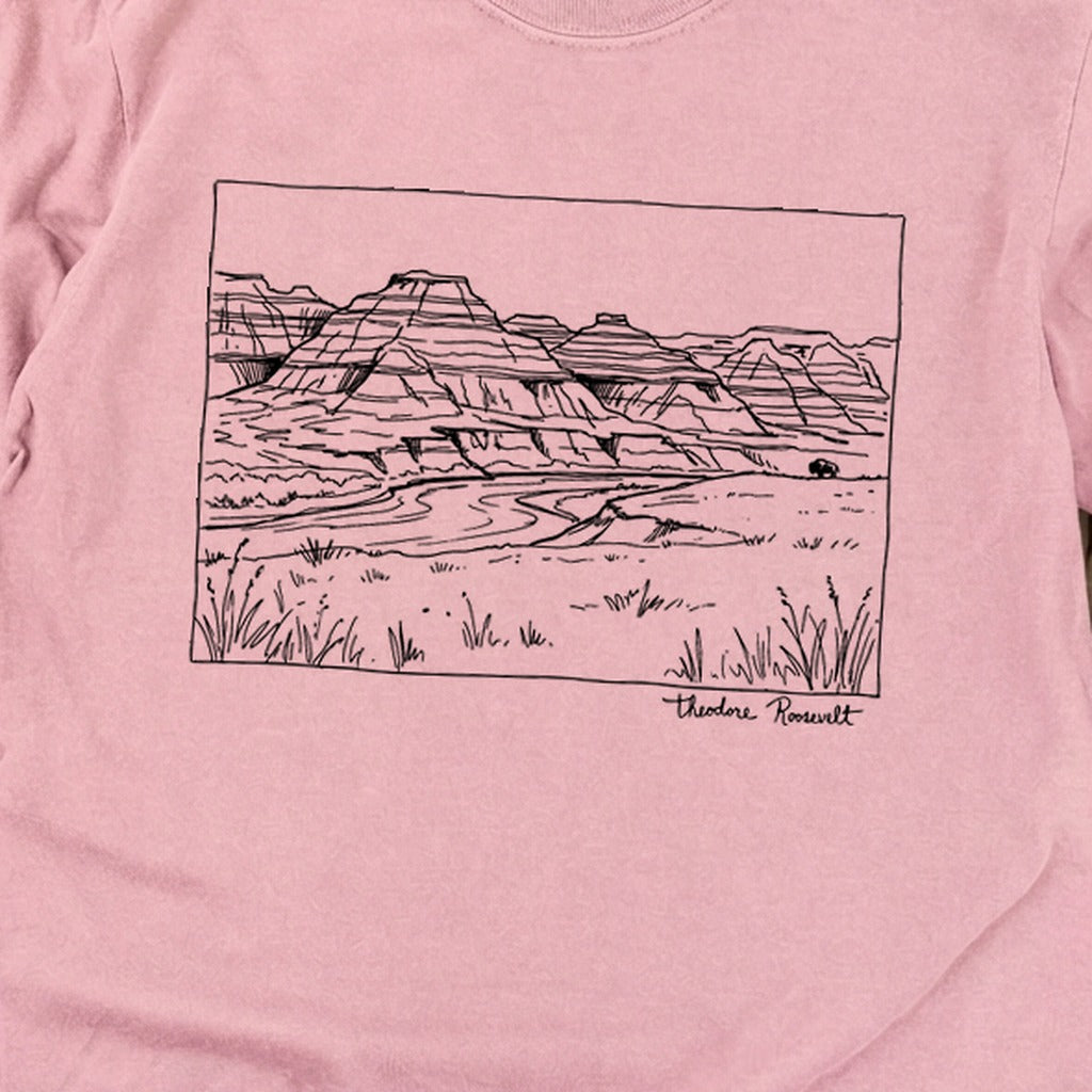 Theodore Roosevelt Line Drawing Cotton Long Sleeve