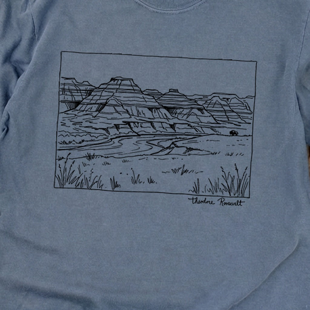 Theodore Roosevelt Line Drawing Cotton Long Sleeve