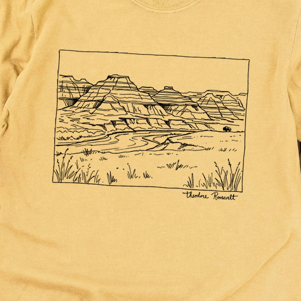 Theodore Roosevelt Line Drawing Cotton Long Sleeve