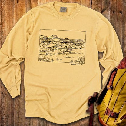 Theodore Roosevelt Line Drawing Cotton Long Sleeve
