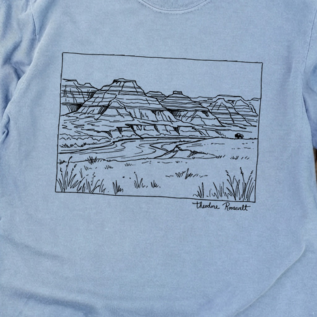 Theodore Roosevelt Line Drawing Cotton Long Sleeve