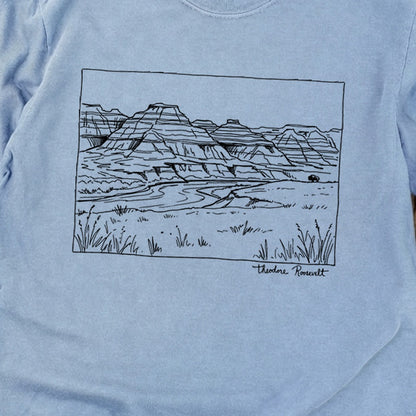 Theodore Roosevelt Line Drawing Cotton Long Sleeve