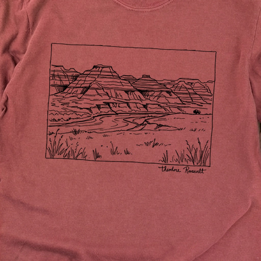 Theodore Roosevelt Line Drawing Cotton Long Sleeve