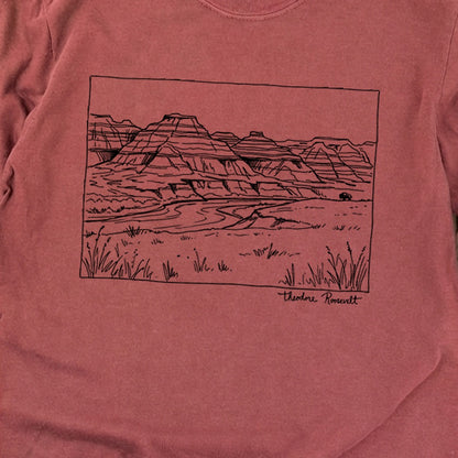 Theodore Roosevelt Line Drawing Cotton Long Sleeve
