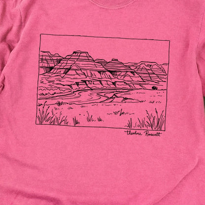 Theodore Roosevelt Line Drawing Cotton Long Sleeve