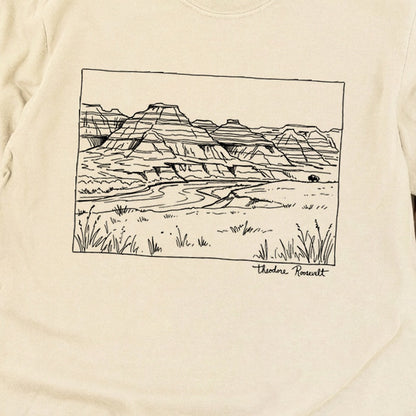 Theodore Roosevelt Line Drawing Cotton Long Sleeve