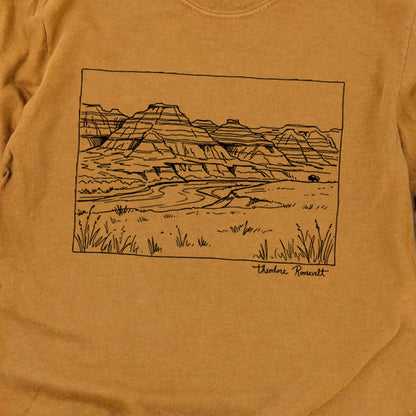 Theodore Roosevelt Line Drawing Cotton Long Sleeve
