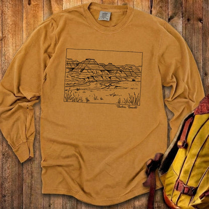 Theodore Roosevelt Line Drawing Cotton Long Sleeve