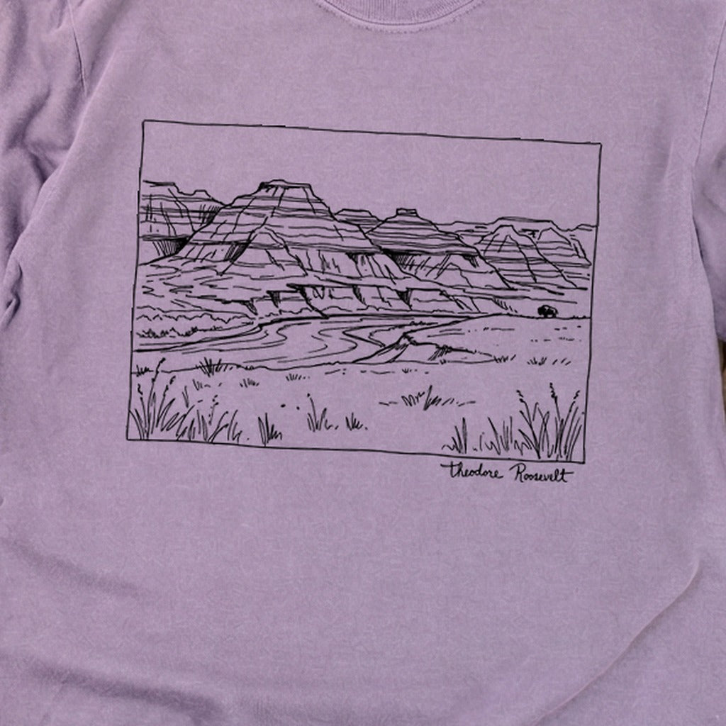 Theodore Roosevelt Line Drawing Cotton Long Sleeve
