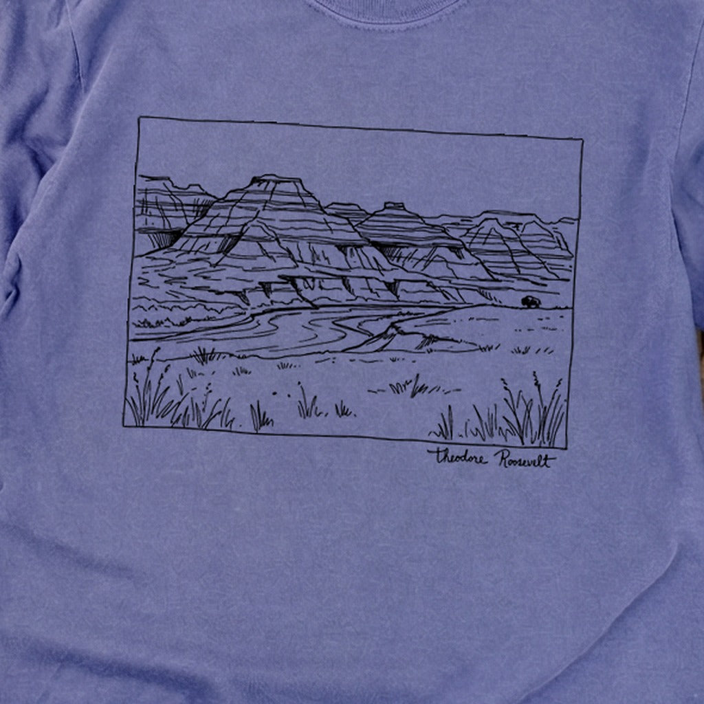 Theodore Roosevelt Line Drawing Cotton Long Sleeve